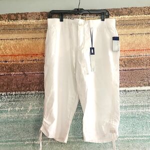 Bandolino Capri White Linen Pants NWT